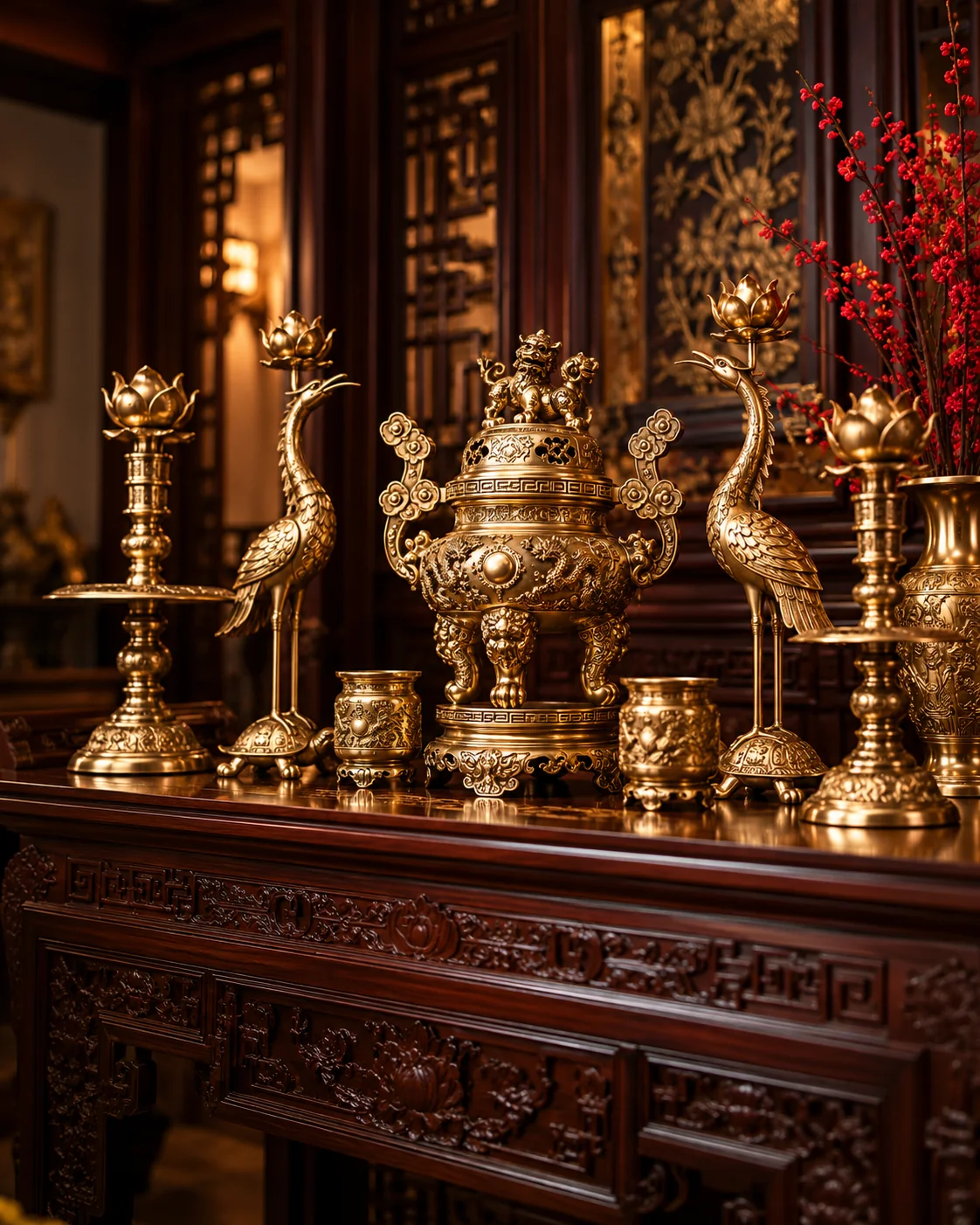 Đồ thờ bằng đồng tại Đồ Đồng Quang Hà